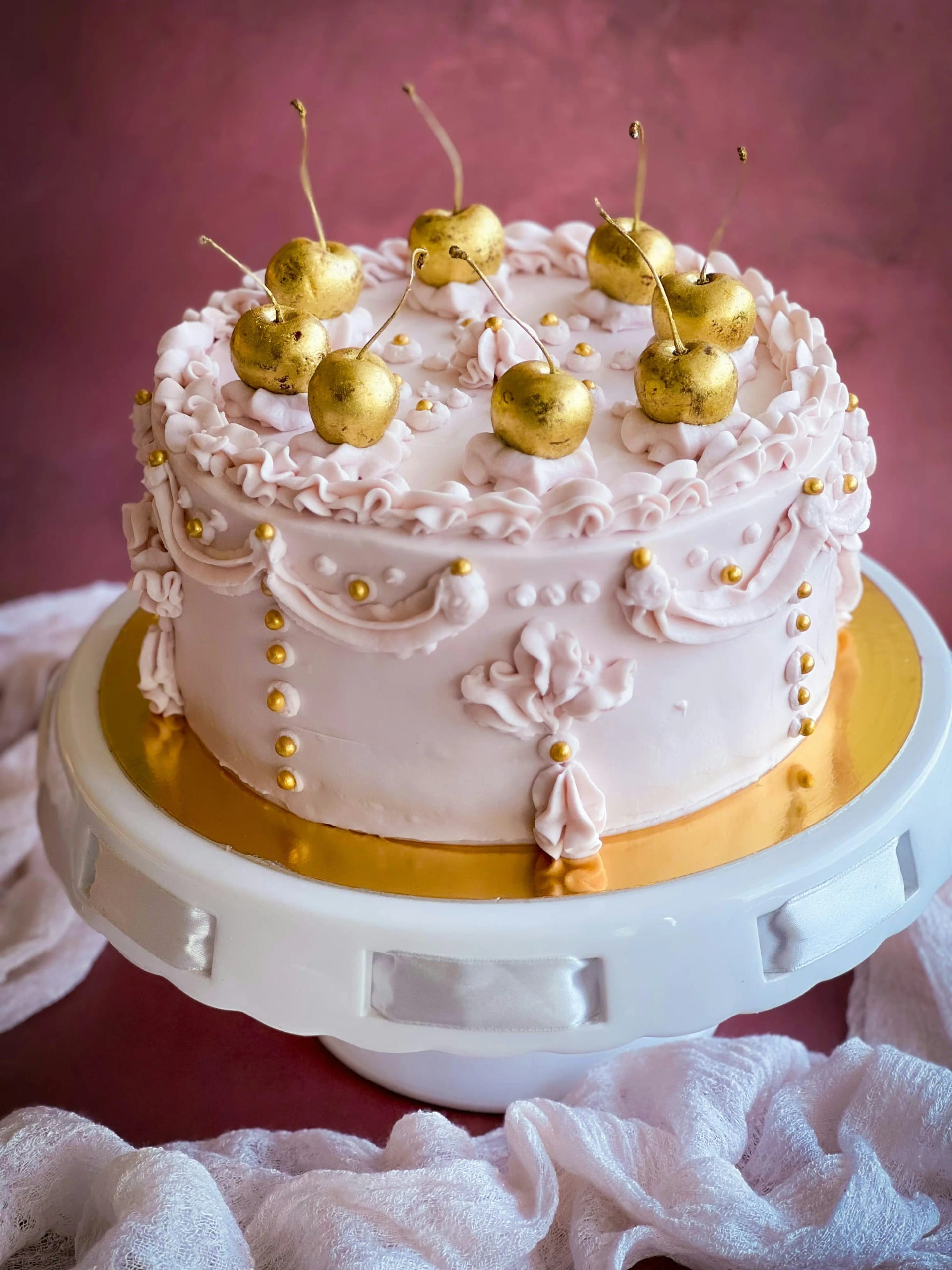 Royal Gold Wedding Cake